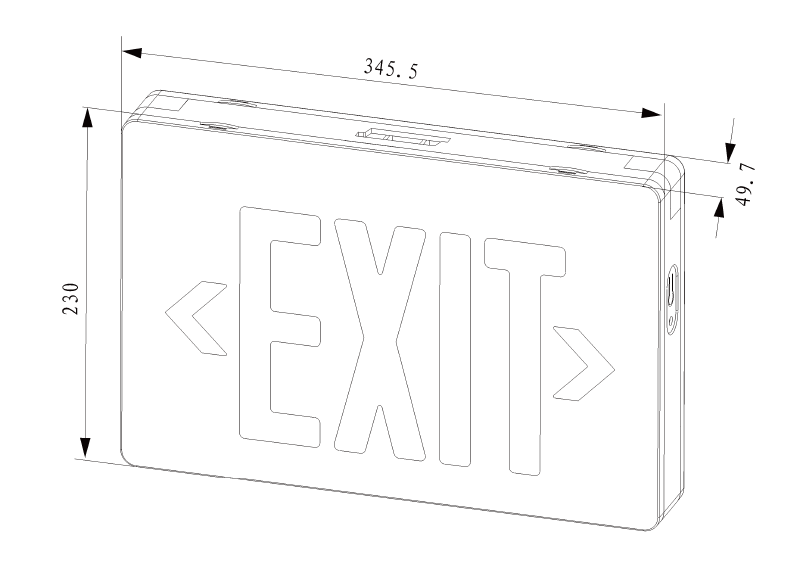 UL Exit Sign LX-756A12RG (2)