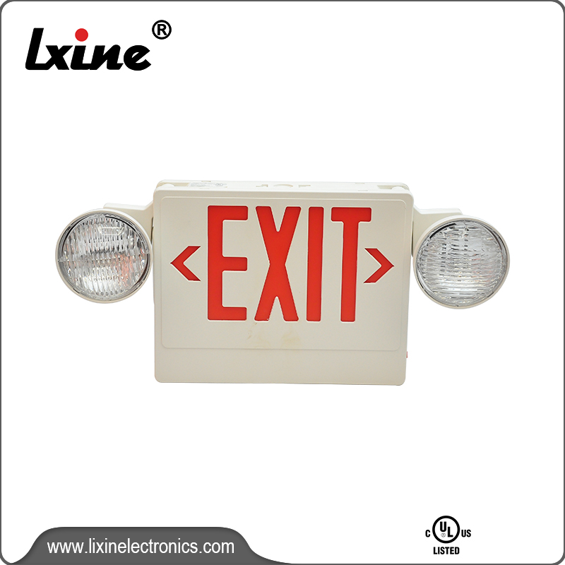 Super Lowest Price 100 Led Emergency Light - Exit light with two spot lamps LX-7602G/R – LIXIN