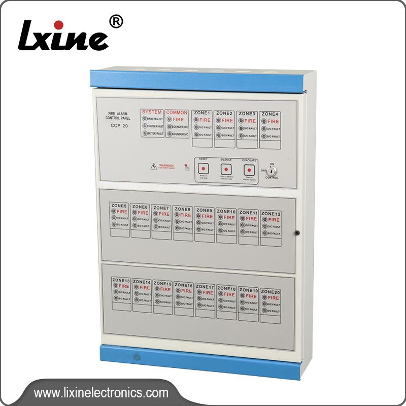 Professional Design 8 Zone Conventional Fire Alarm - 20 Zones Fire alarm control panel with backup battery LX-801-20 – LIXIN