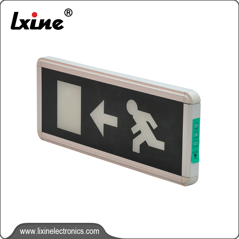 Rectangle exit sign light with rechargeable battery LX-715