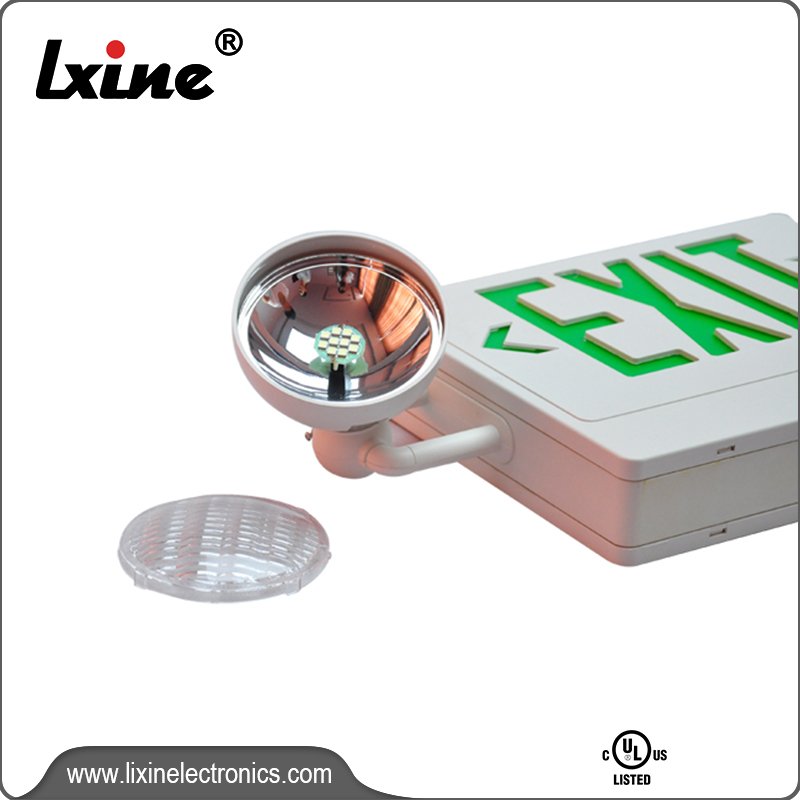 UL LED Exit Sign Emergency Light Combo LX-7602LG R