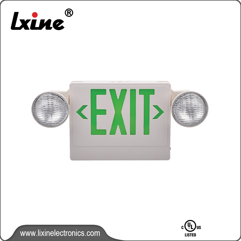 Super Lowest Price 100 Led Emergency Light - Exit light with two spot lamps LX-7602G/R – LIXIN