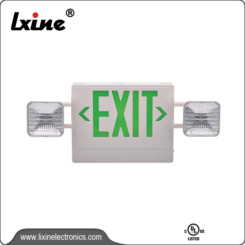 High Quality Emergency Light Led - 2 in 1 exit sign and emergency light LX-7603G/R – LIXIN