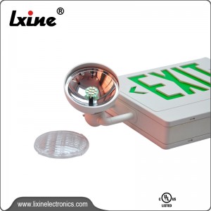 Led exit sign with halogen emergency lights LX-7604G/R