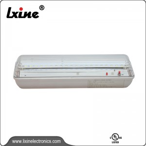 Bulkhead emergency lamp with single fluorescent tube LX-632