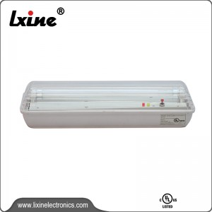Bulkhead emergency lamp with single fluorescent tube LX-632