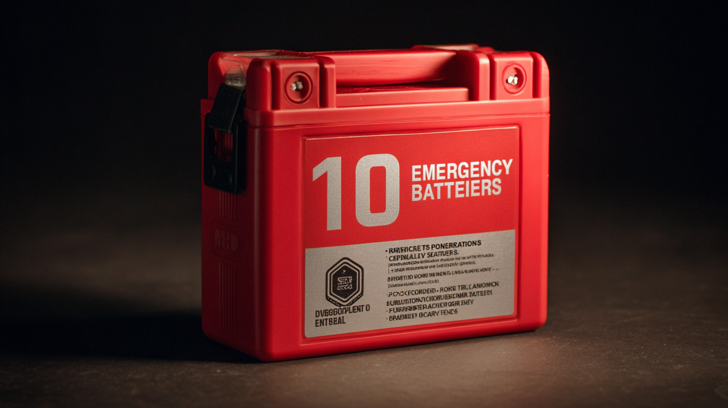 10 Essential Specifications for the Best Emergency Batteries to Power Your Needs