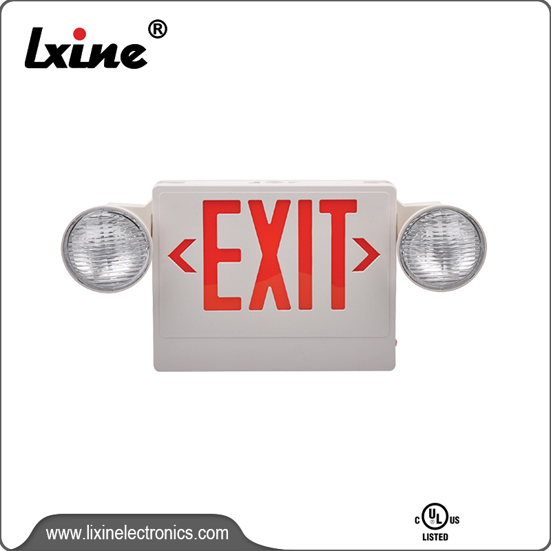 Super Lowest Price 100 Led Emergency Light -  Exit light with two spot lamps LX-7602G/R - LIXIN