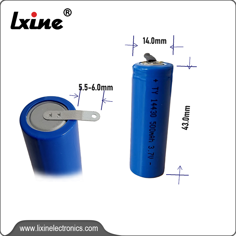 14430 500mAh 3.7V