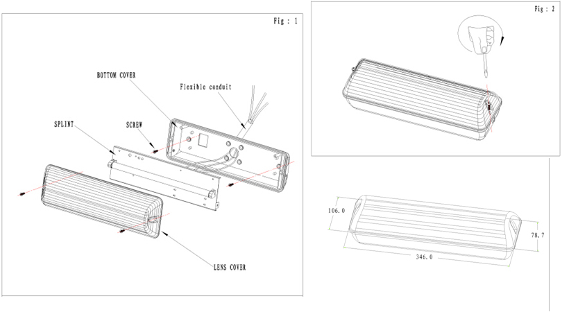 TUV CE LED Bulkhead Emergency Light(Mai (
