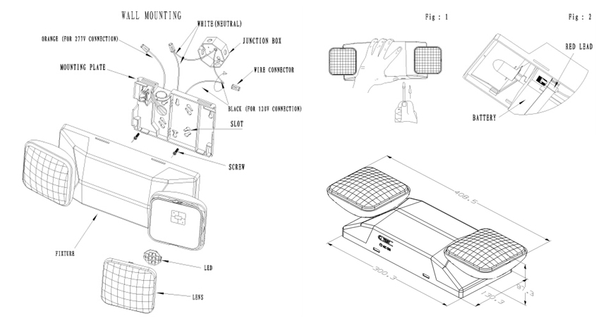 UL Dual Head Emergency Light LX-681 WB (7)