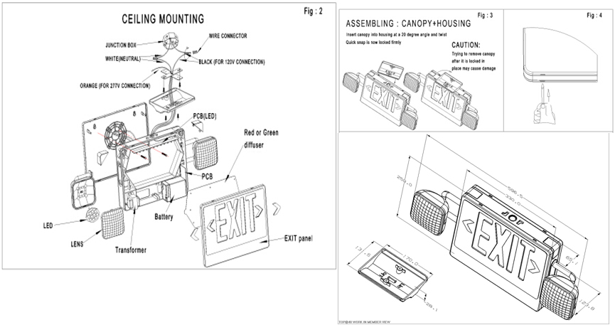 UL-LED-Exit-Sign-Emergency-Light-Combo-LX-7604LG-3