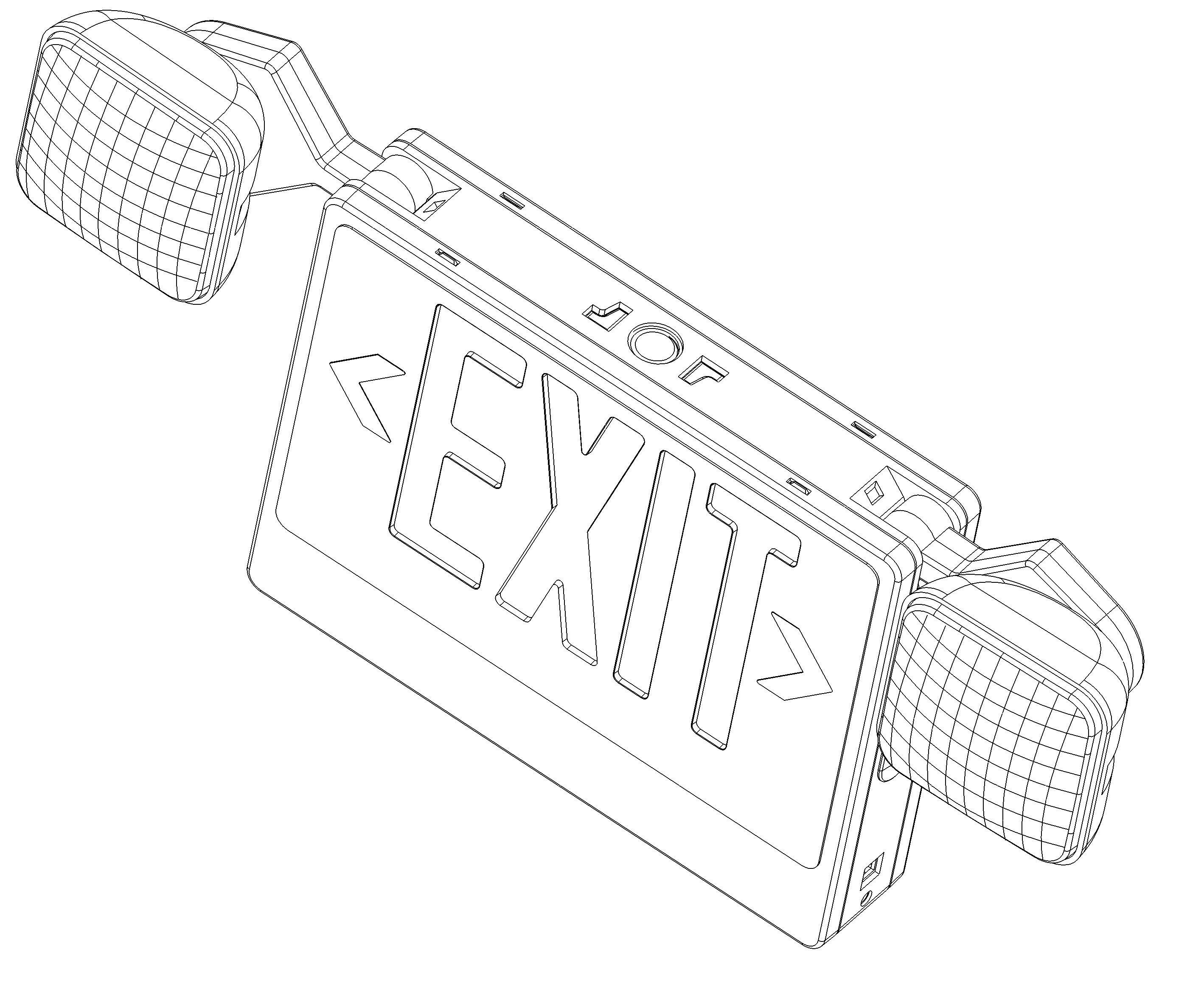 UL Exit Sign Emergency Light Combo LX-7601G R (2)