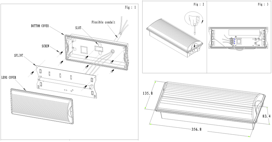 TUV CE Bulkhead Emergency Light(Maintained)  ( (5)