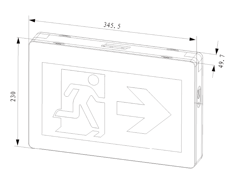 UL Exit Sign LX-756A34RG (2)