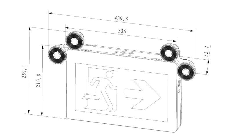 UL Exit Sign LX-754A34R  G (2)