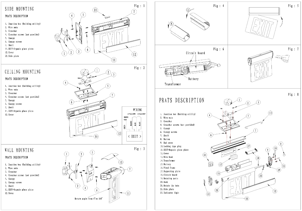 UL Exit Sign LX-741A12R G (2)